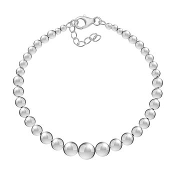 Kugeldesign-Armband, 925 Silber, ca. 19 cm mit 2.5 cm extender, ca. 8,82g