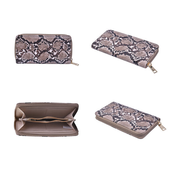 Passage - 4er-Set, Handtasche, Crossbody Tasche, Clutch und Brieftasche mit Python Muster image number 6