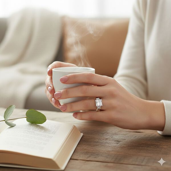 Lustro Stella Wei&szlig;er Zirkonia Trilogie Ring image number 2