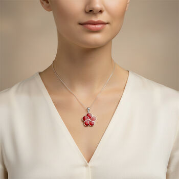 D'Joy Royal Bali Koralle Anh&auml;nger 925 Silber