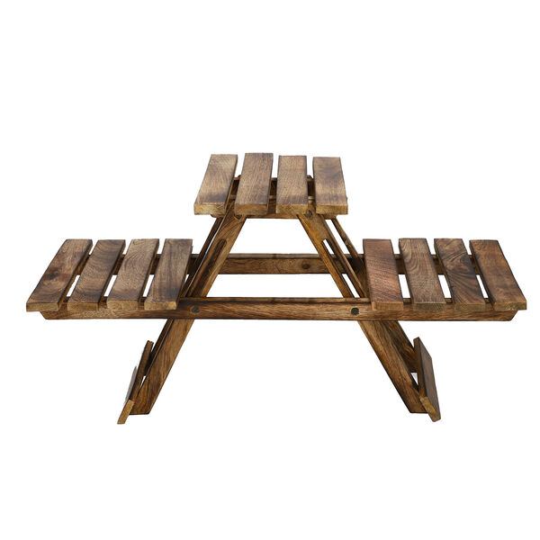 Handgefertigte Pflanzenbank aus Holz, 55x23x28 cm image number 3
