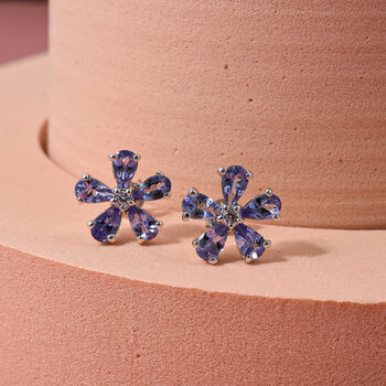 D'Joy Tansanit und Zirkon Ohrringe - 2,21 ct.