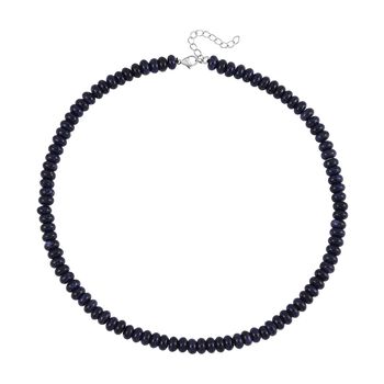 Blaue Sandstein Halskette, 45+5 cm - 200 ct.