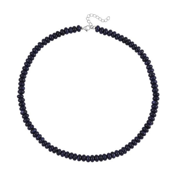 Blaue Sandstein Halskette, 45+5 cm - 200 ct. image number 3