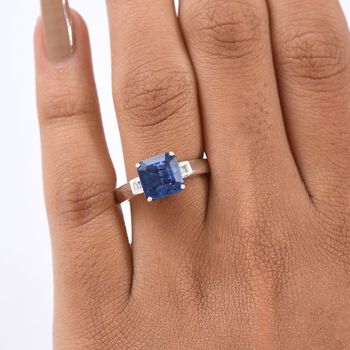 D'Joy AA Nat&uuml;rlicher Kaschmir Kyanit und Zirkon Ring - 3,62 ct.