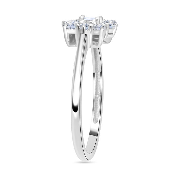 LUXURIANT SGL zertifizierter VS-EF Labor Diamant Ring, 925 Silber rhodiniert - 1 ct. image number 9