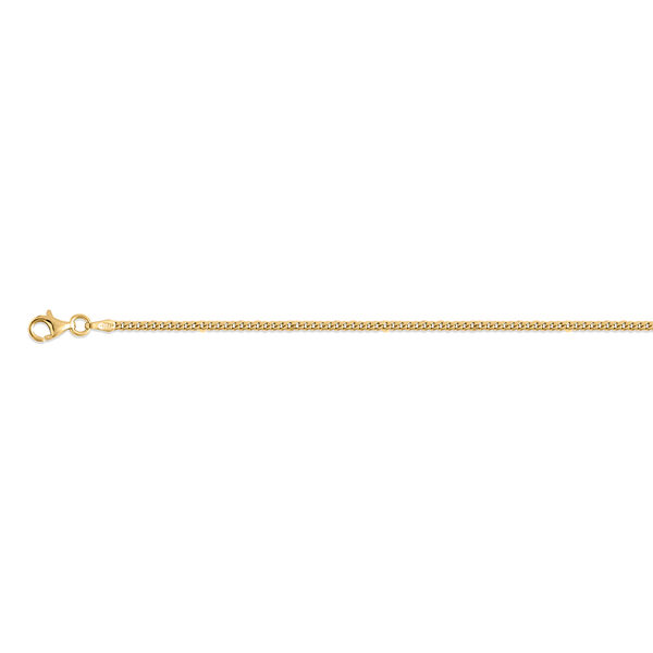 Italienische Panzerkette, ca. 50 cm, 925 Silber vergoldet