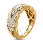 Diamant-Ring, 925 Silber Gelbgold Vermeil  ca. 0,25 ct image number 4