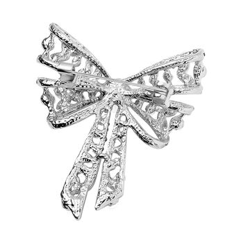 Kunststoff Perle, Wei&szlig;er Kristall Brosche