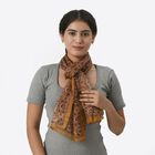 Eleganter Seidenschal in leuchtendem Senfgelb, 100% feinste Seide, 49 x 160 cm