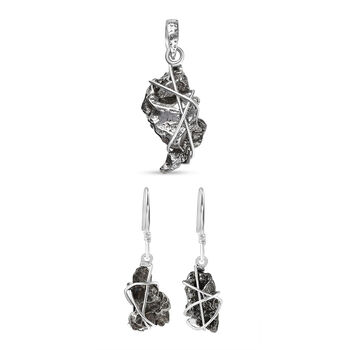 Muonionalusta Meteorit Anh&auml;nger und Ohrringe