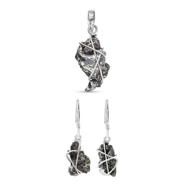 Muonionalusta Meteorit Anh&auml;nger und Ohrringe