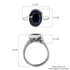 Schwarzer Saphir Ring, 925 Silber platiniert, ca. 5.84 ct image number 6