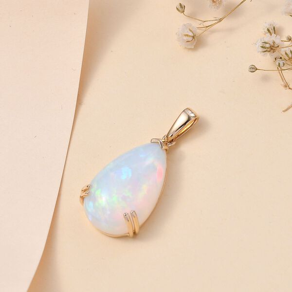AAAA Natürlicher, äthiopischer Welo Opal-Anhänger in 585 Gold - 15,12 ct. image number 9