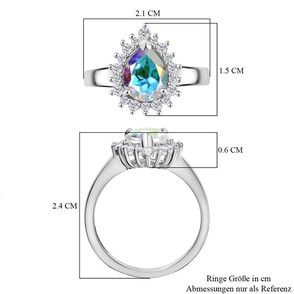 D'Joy Merkur mystischer Topas und Zirkon Ring und Ohrringe image number 7