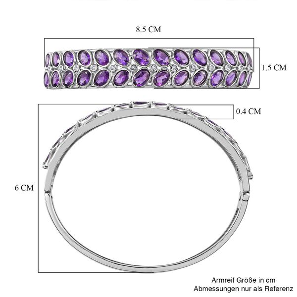 Afrikanischer Amethyst und Zirkon-Armreif, 19 cm - 12,20 ct. image number 6