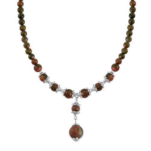 Unakite Halskette, 45cm - 37 ct. image number 0