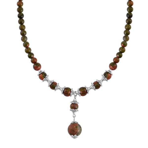 Unakite Halskette, 45cm - 37 ct. image number 0