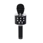 Multifunktions Karaoke Mikrofon und Bluetooth Lautsprecher mit sprachgesteuerten LED - Lichter und Sound - Echo, Schwarz image number 0