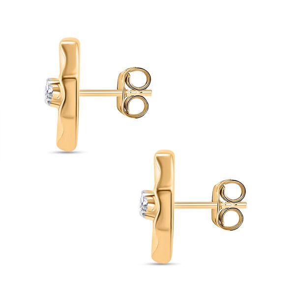 GP Italian Garden Kollektion- SI Labor Diamant  und Kanchanaburi blauer Saphir-Ohrringe - 0,29 ct. image number 5