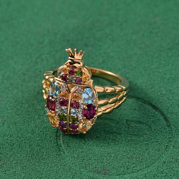 GP Trionfo Kollektion- Rhodolith Granat und Multi Edelstein Ring - 2,21 ct. image number 2