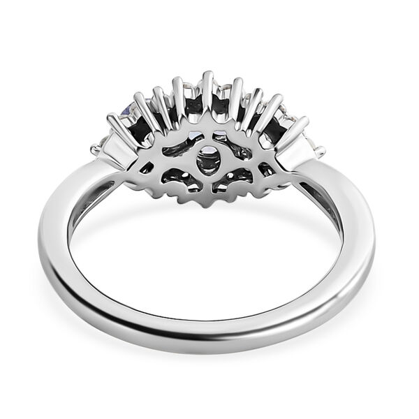 Tansanit und wei&szlig;er Zirkon-Ring - 0,89 ct. image number 6