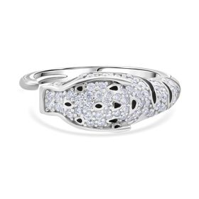 LUSTRO STELLA - Grüner Zirkonia, Weißer Zirkonia Ring 925 Silber rhodiniert (Größe 20.00) 1.56 ct