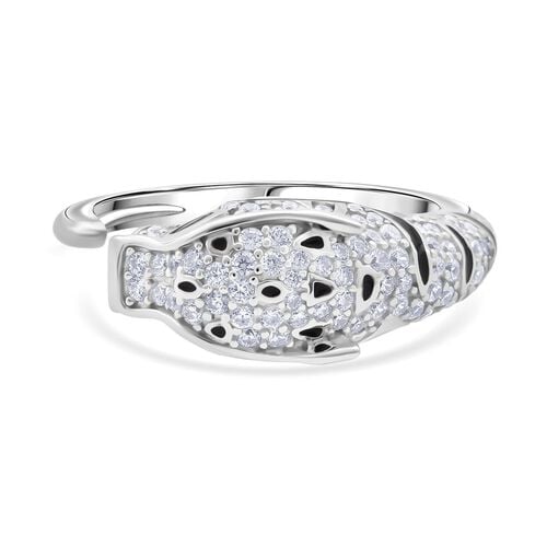Lustro Stella Grüner Zirkonia, Weißer Zirkonia Ring 925 Silber rhodiniert (Größe 20.00) image number 0