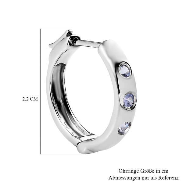 AA Tansanit Ohrringe 925 Silber platiniert ca. 0,50 ct image number 6