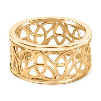 925 Silber 750 Gelbgold VermeilRing (Gr&ouml;&szlig;e 17.00)