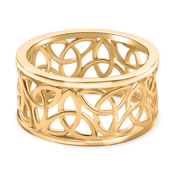 925 Silber 750 Gelbgold VermeilRing (Gr&ouml;&szlig;e 17.00)