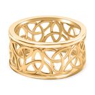 925 Silber 750 Gelbgold VermeilRing (Größe 17.00)