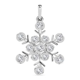 Moissanit Schneeflocken Anhänger - 1,11 ct.