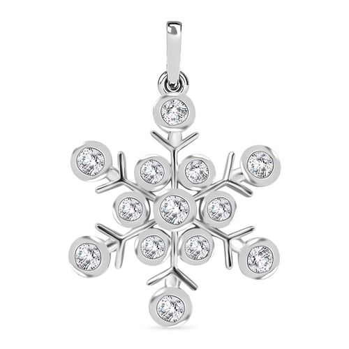 Moissanit Schneeflocken Anhänger - 1,11 ct. image number 0