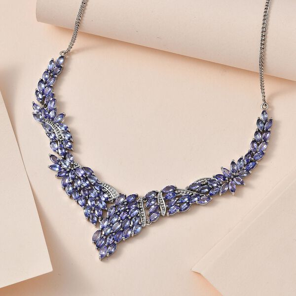 Tansanit Halskette, 45 cm - 14,14 ct. image number 9