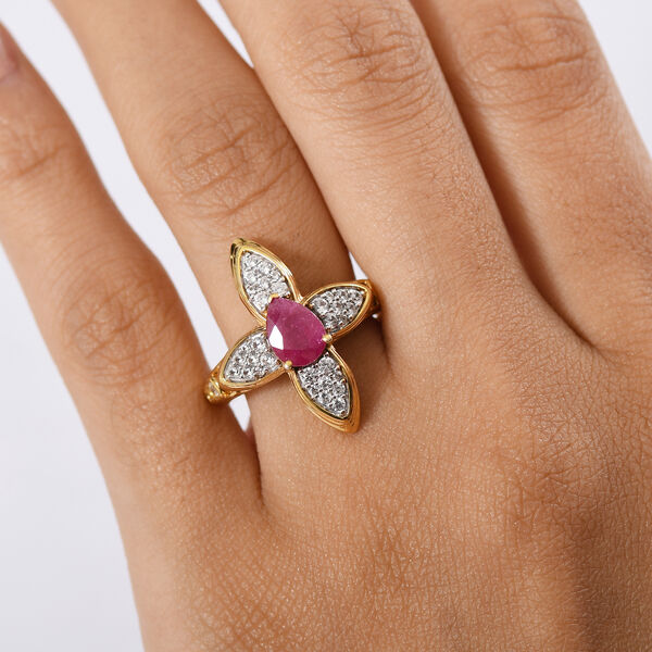 D'Joy Afrikanischer Rubin und Zirkon Ring - 2,40 ct. image number 3