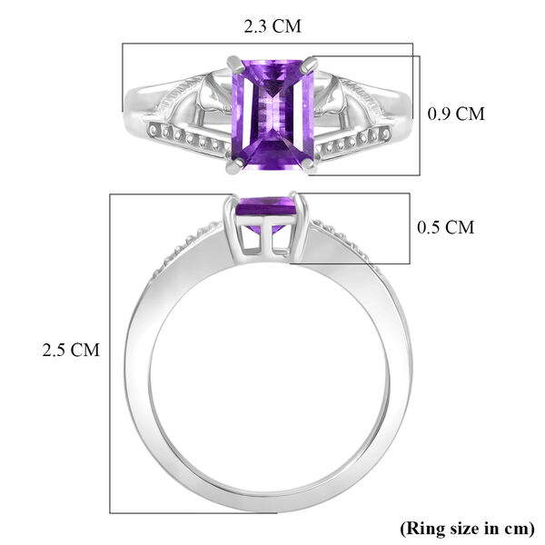 EVER TRUE Bolivianischer Amethyst Ring Nickelfreies Messing (Gr&ouml;&szlig;e 18.00) ca. 1,50 ct image number 6