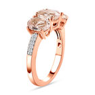 AAA Marropino Morganit und weißer Zirkon-Ring, 925 Silber Roségold Vermeil  ca. 2,44 ct image number 4