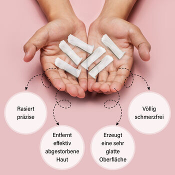 6er-Set Gesichtshaarrasierer und Augenbrauenkonturierer, wei&szlig;