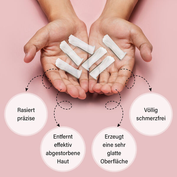 6er-Set Gesichtshaarrasierer und Augenbrauenkonturierer, weiß image number 3