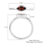 Roter Granat Solitär-Ring, 925 Silber  ca. 0,47 ct image number 6