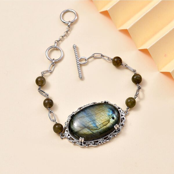 Labradorit Armband, 16,5 cm - 43,63 ct. image number 1