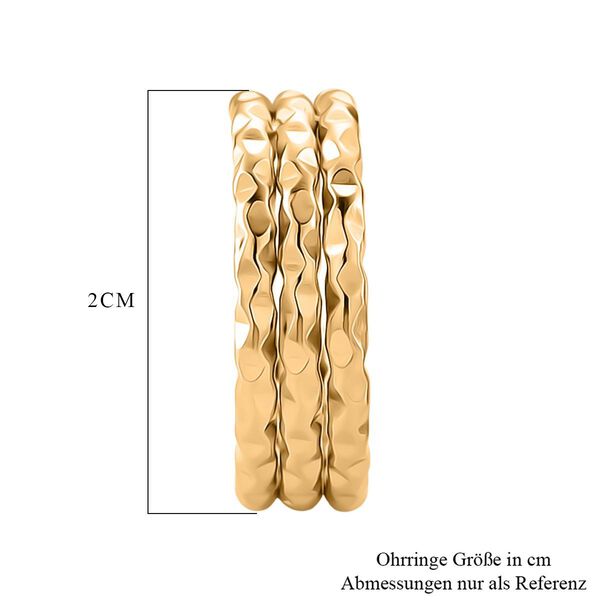 316L Edelstahl Ohrringe, ca. 6,00g, goldfarben image number 5