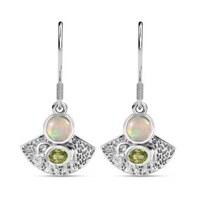 AA äthiopische Welo Opal und Peridot-Ohrringe - 1,24 ct.