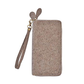 Kork-Brieftasche mit RFID Schutz, Gr&ouml;&szlig;e 19x4x10 cm, Grau