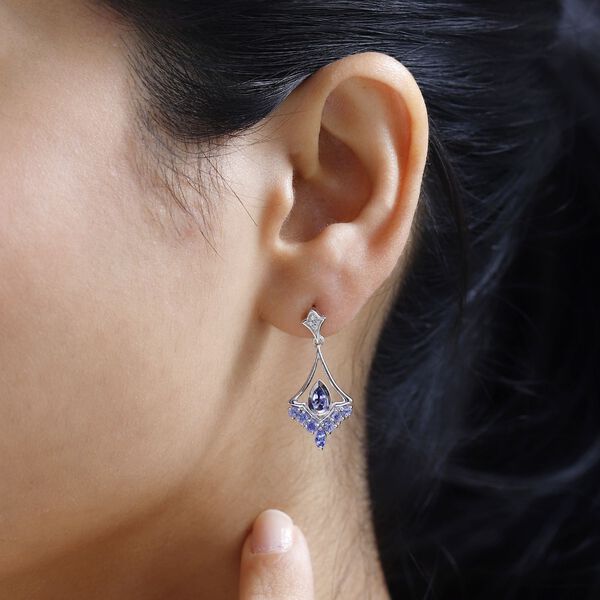 AA Tansanit Ohrringe, ca. 1,28 ct. image number 3