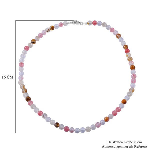 Mehrfarbige Quarz Halskette, ca. 108 ct. image number 5