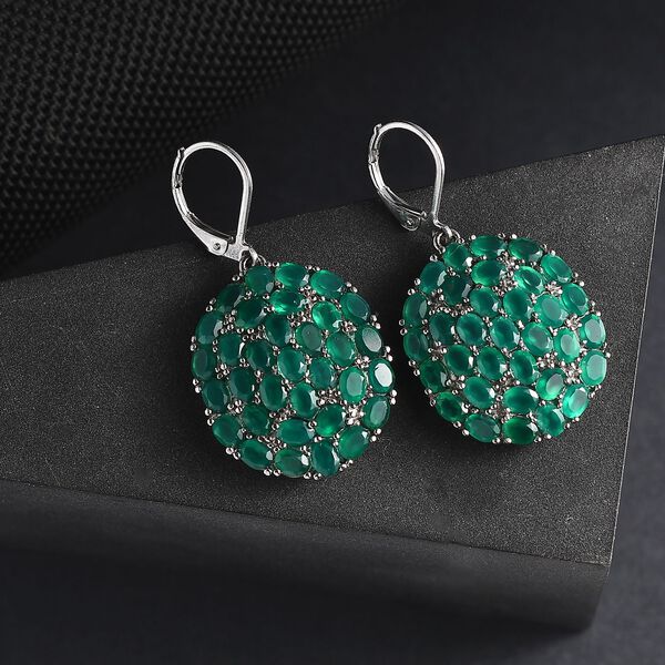 Verde Onyx Ohrringe Edelstahl ca. 10.23 ct image number 2