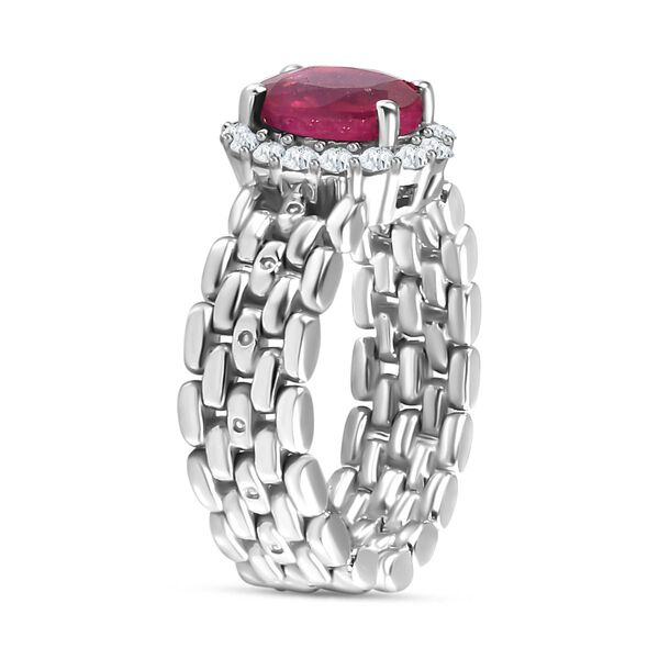 Afrikanischer Rubin und Zirkon Ring - 2,27 ct. image number 4