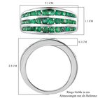 Premium Kagem sambischer Smaragd-Ring, 925 Silber platiniert  ca. 1,40 ct image number 6